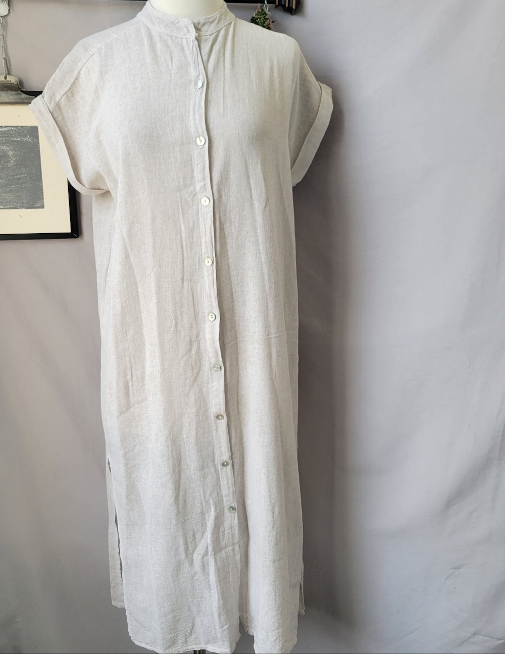 Andromede Paris Short Sleeve Shirt Dress M